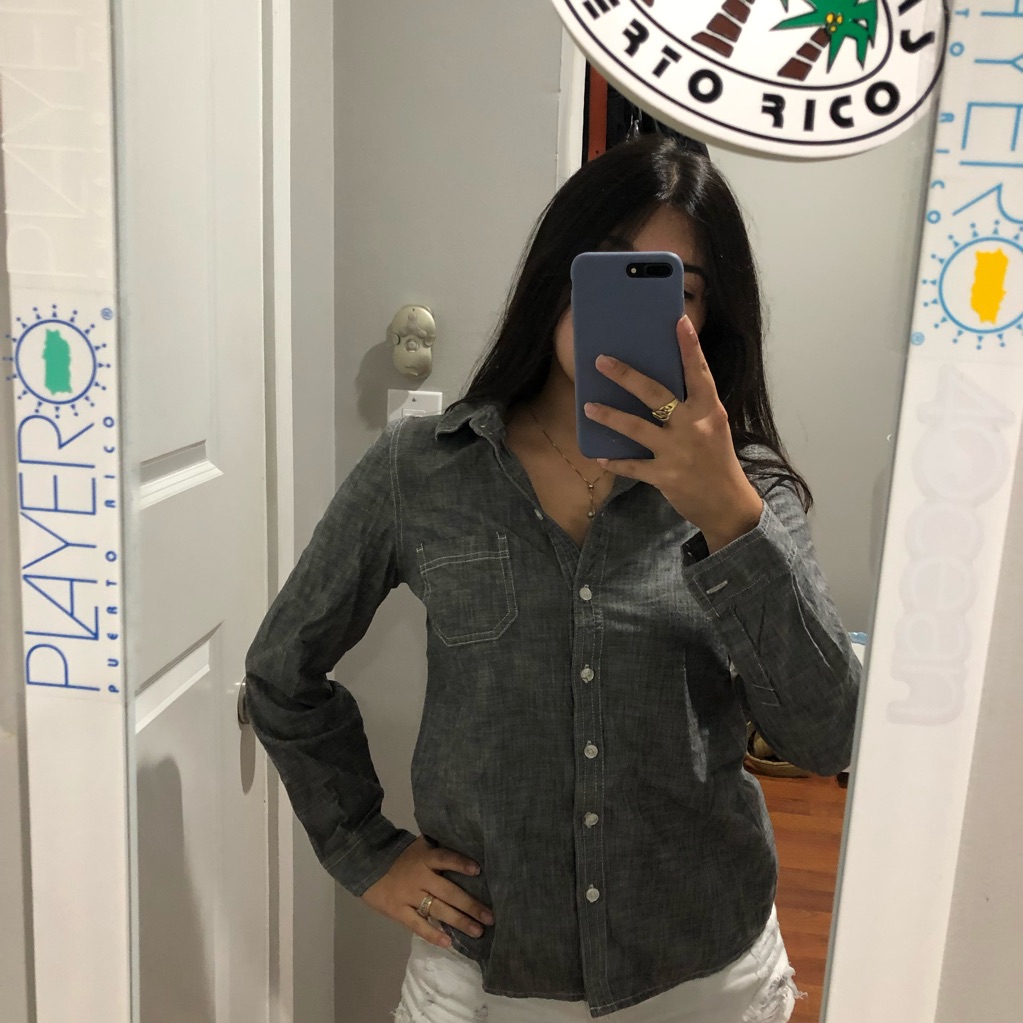 Gray Button Down